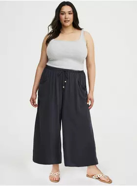 High-Rise Wide-Leg Gauze Pant | Torrid (US & Canada)