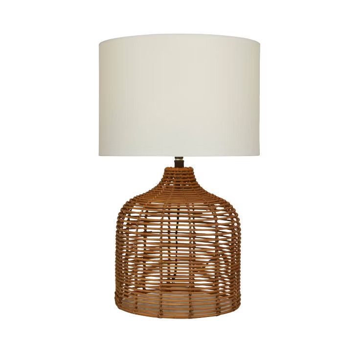 Coastal Rattan Table Lamp Brown - Olivia & May | Target