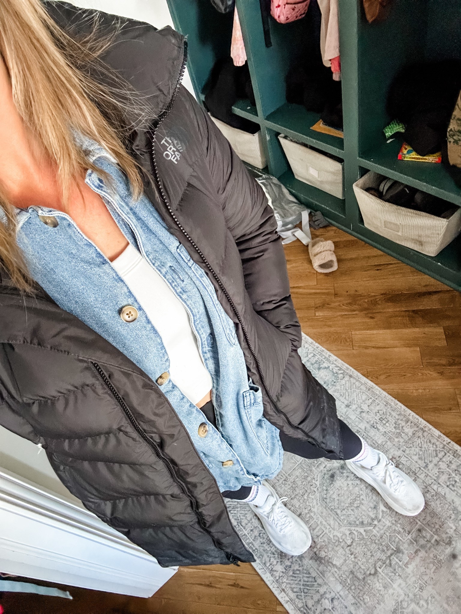 Morning outfit. Can any moms relate to the morning outfits versus afternoon outfits 🙃 also all I want for christmas is more of these sneakers in every color and fun socks  

#LTKmomlife #LTKFindsUnder50 #LTKdayinmylife