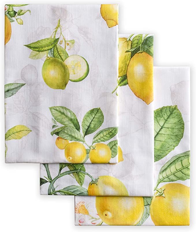 Maison d' Hermine Kitchen Towel 100% Cotton Set of 3 Kitchentowels Tea Towels, Table Cleaning, Di... | Amazon (US)