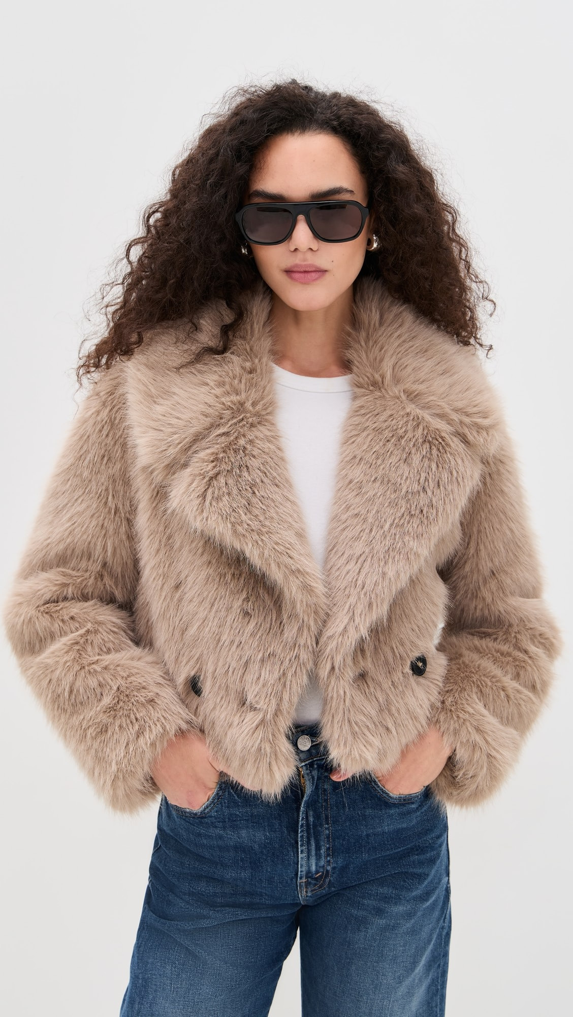 Bigger Collar Cropped Jacket | Shopbop