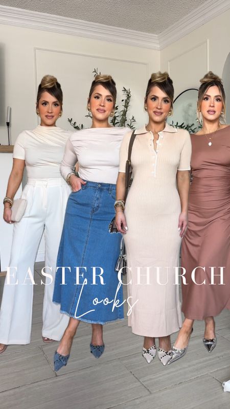 Easter Church Outfits from Amazon 🙌🏼😍

Which look is your fave? 

✔️all dresses are SMALL
✔️ trousers are in size SMALL LONG THIN in ivory and khaki
✔️ bodysuits are all small
✔️ size 29 in jeans


#LTKU #LTKsalealert #LTKSeasonal