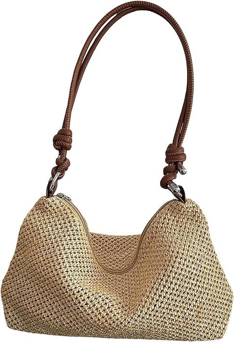 Verdusa Women's Straw Hobo Shoulder Bags Woven Tote Handbag Summer Crochet Purse | Amazon (US)