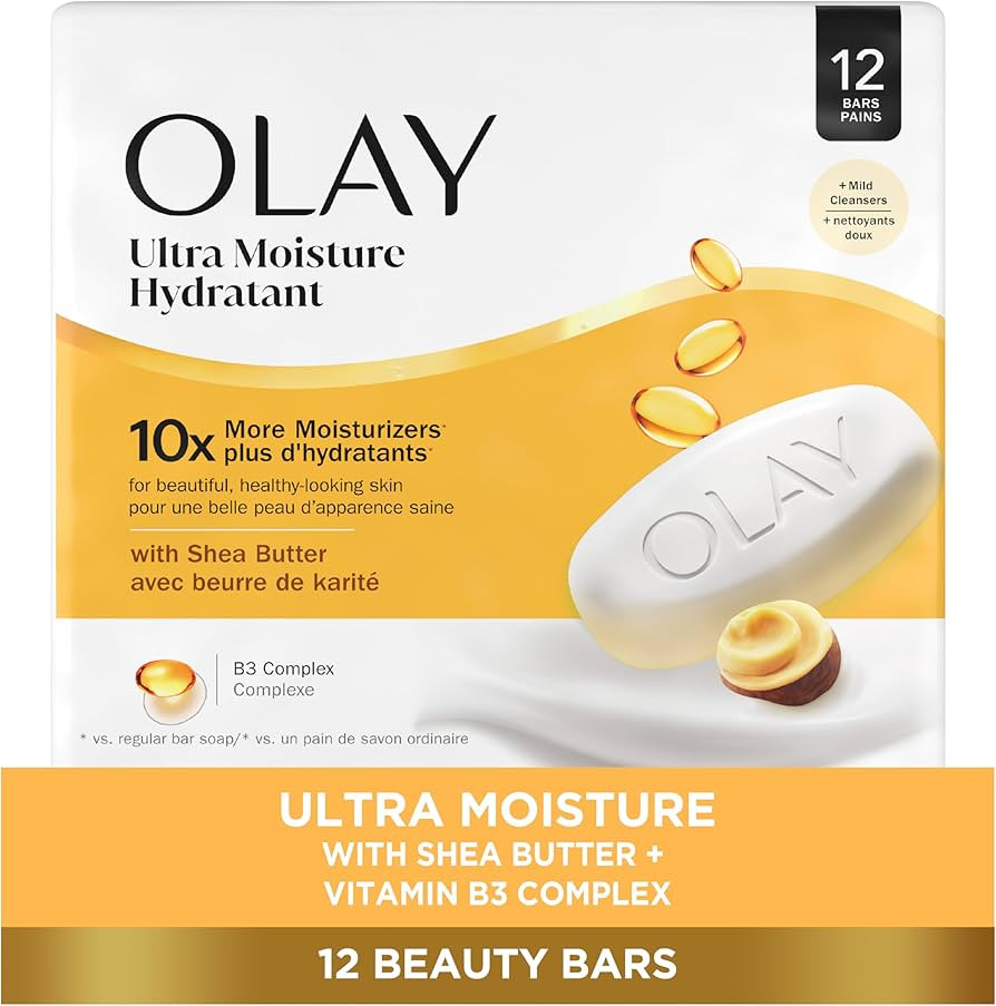 Olay Beauty Bar, Ultra Moisture,10x More Moisturizers, Nourishing Conditioners, Smooth & Gentle o... | Amazon (US)