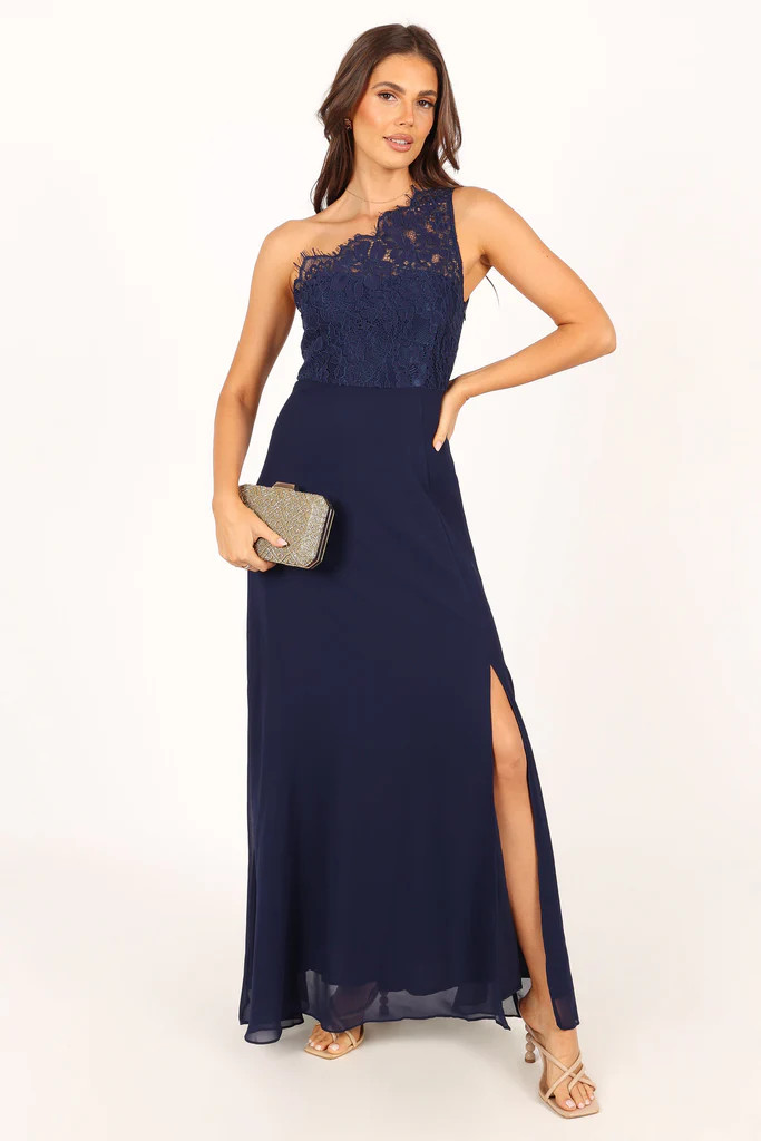 Diana One Shoulder Maxi Dress - Navy | Petal & Pup (US)