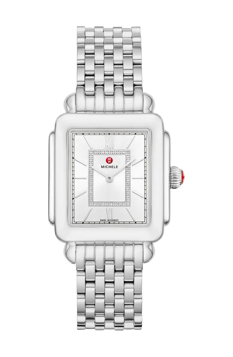 MICHELE Women's Deco II Diamond Bracelet Watch, 20mm x 43mm - 0.11 ctw | Nordstromrack | Nordstrom Rack