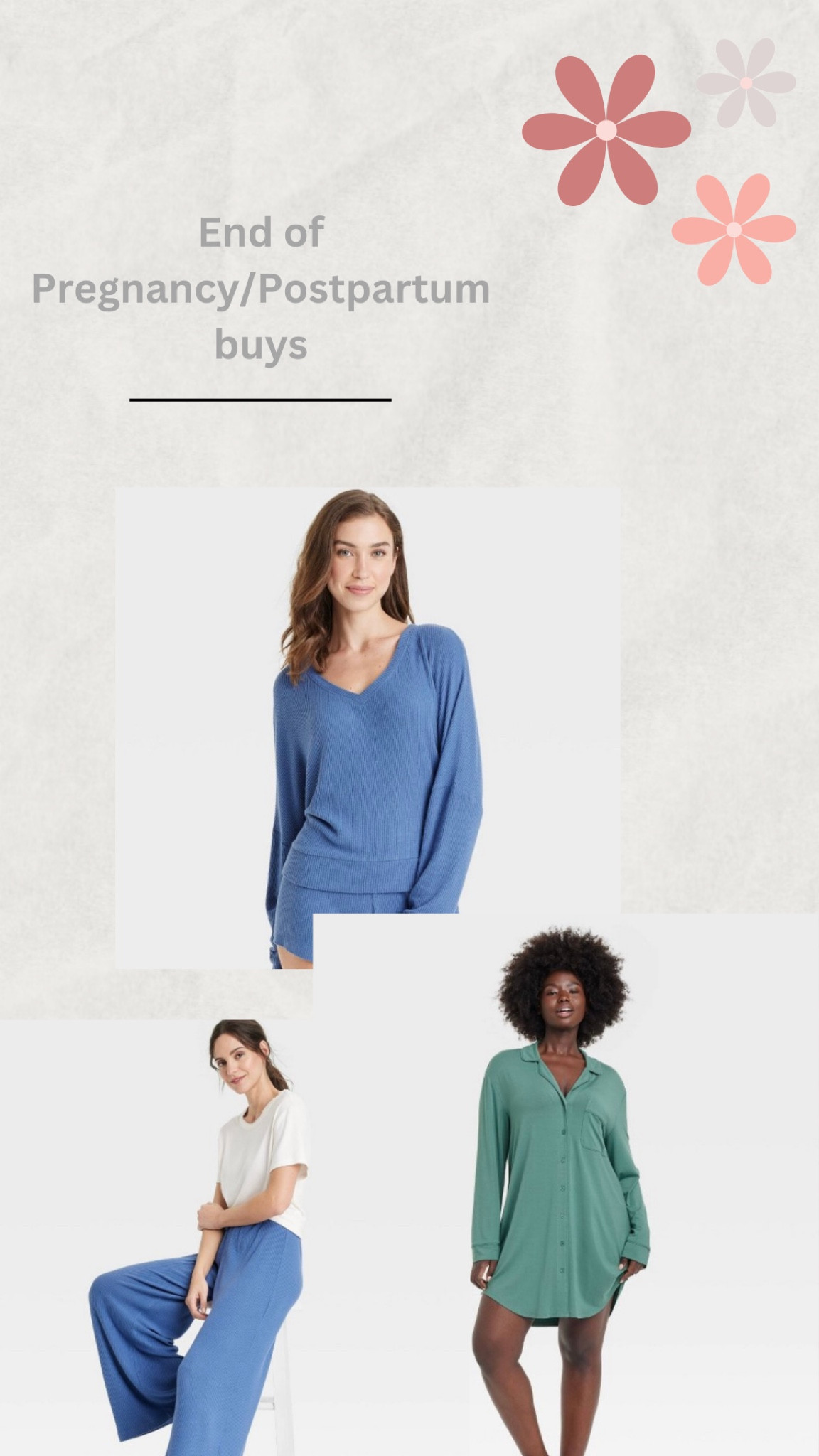 Recent buys to get me through the last bit of this pregnancy. These pants are perfect for lounging around the house. Bought the shirt for a cute and cozy outfit after giving birth and to live in early postpartum. 
Bought this large pajama shirt dress for during birth and it’s perfect for breastfeeding postpartum while soaking up the newborn cuddles 💕

#LTKBaby #LTKFindsUnder50 #LTKBump