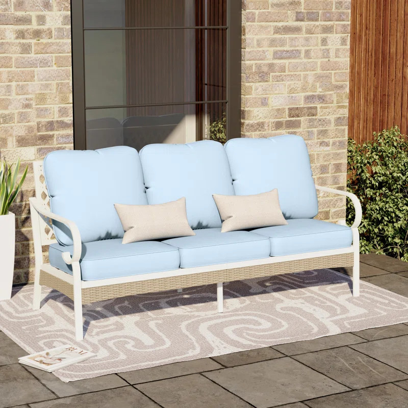 Arcus 74.8'' Metal Outdoor Patio Sofa | Wayfair North America