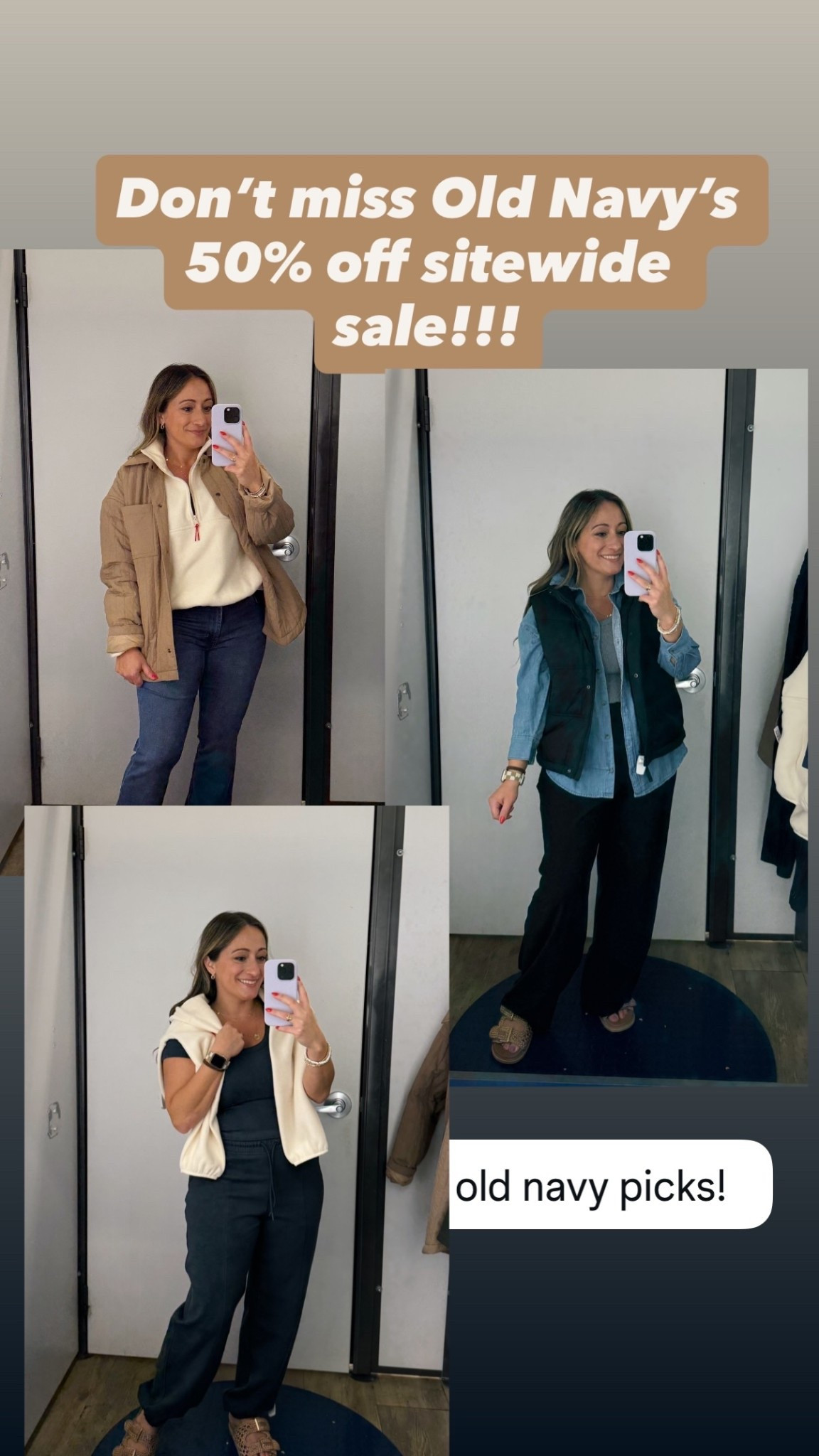 Don’t miss Old Navy’s 
50% off sitewide sale!!!