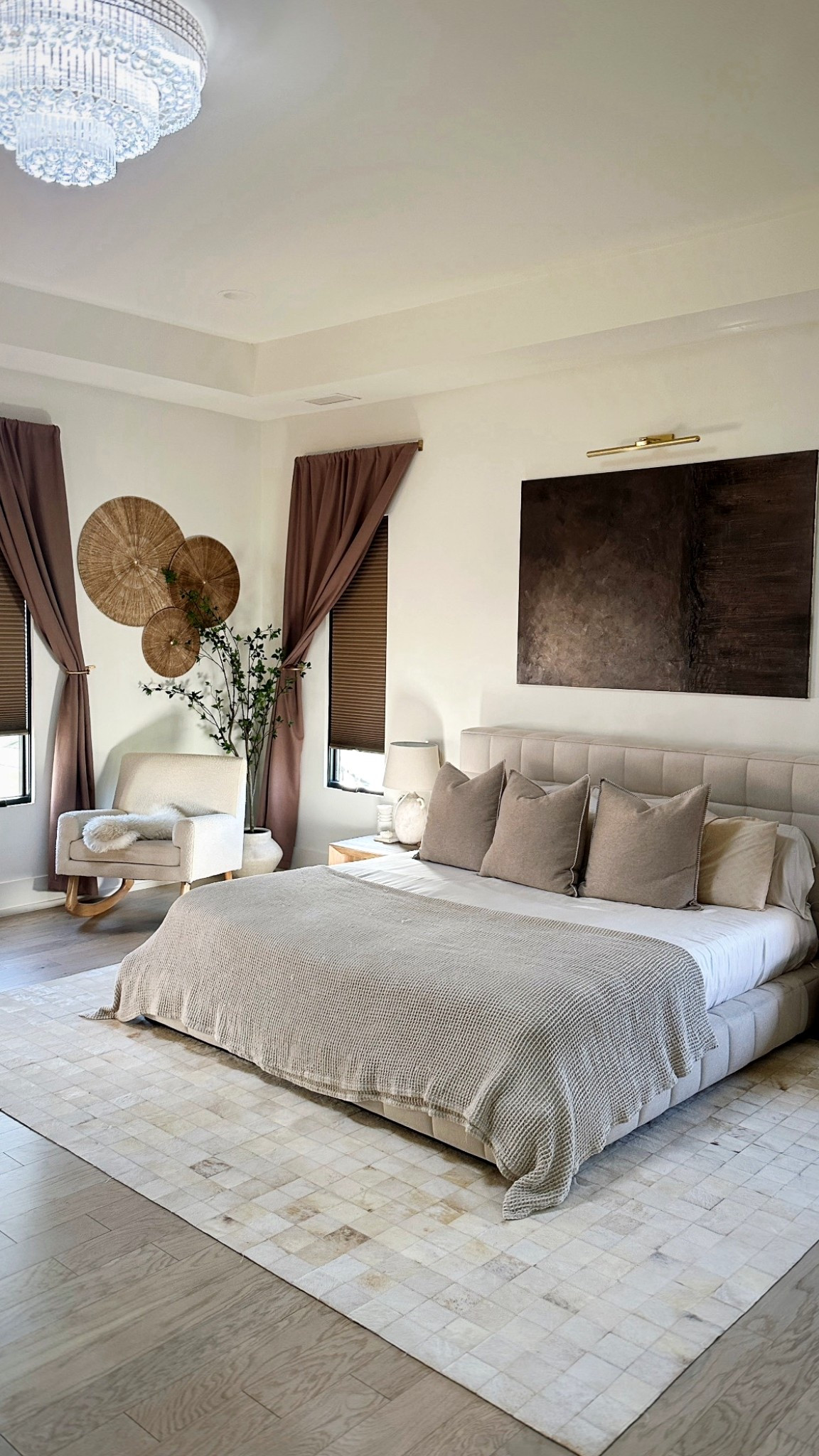 Primary Bedroom Final Reveal! I am obsessing over the final results of our bedroom makeover. We wanted something calming yet moody. Inviting yet grounded. Mixing both warm tones with light tones creates a perfect balance of masculinity and femininity. SO many compliments on our bedroom furniture! No gate keeping here. Enjoy 🤍

#LTKStyleTip #LTKFamily #LTKHome