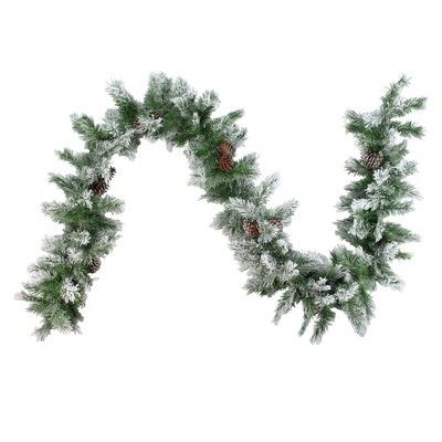 Northlight 6.75â Unlit Flocked Pinecone Angel Pine Artificial Christmas Swag | Target