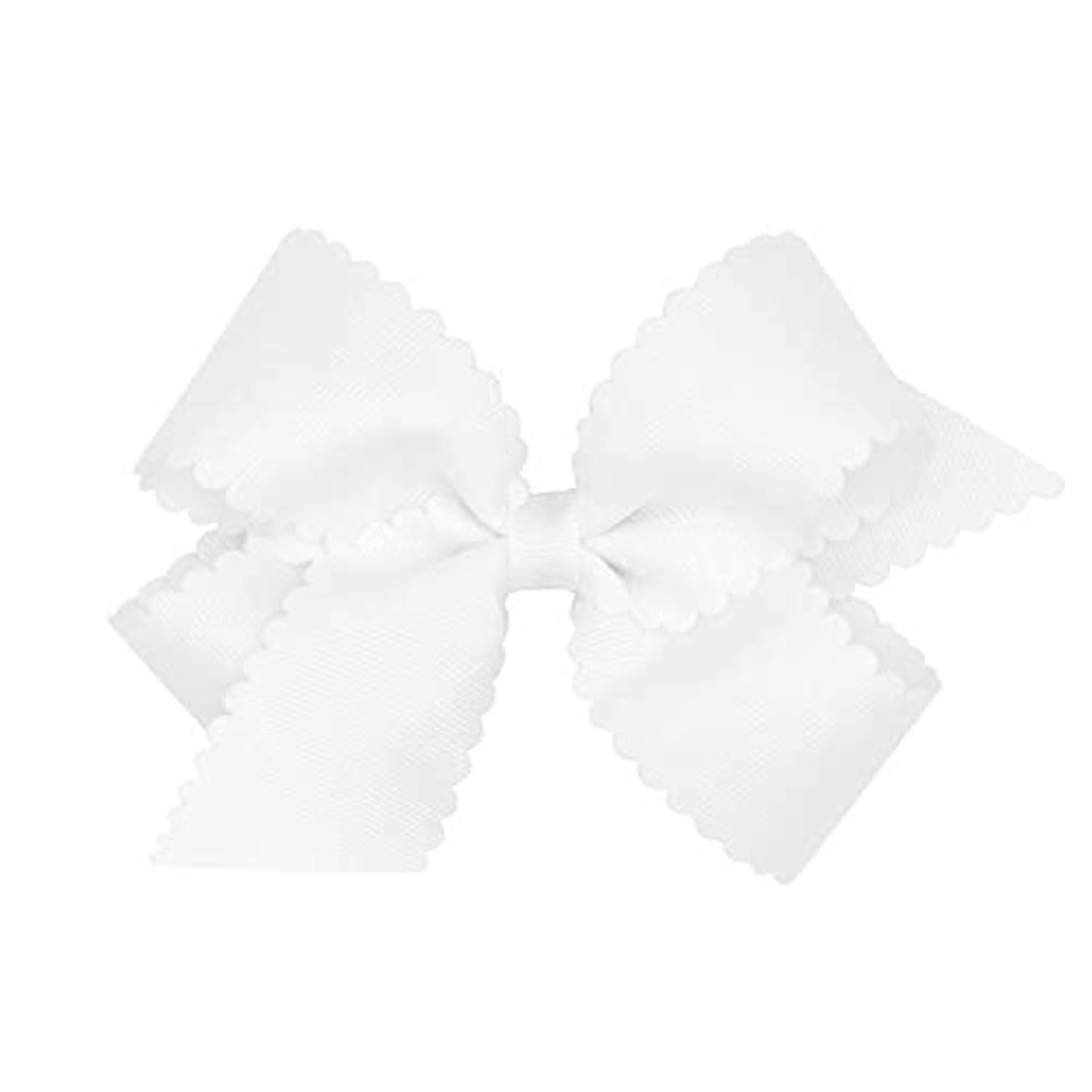 Wee Ones Girls' Classic Grosgrain Hair Bow with Scalloped Edges and Plain Wrap Center on a WeeSta... | Amazon (US)