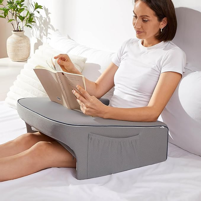Reading Pillow for Bed, Gaming Pillow for Lap, Petite Adults, Teens Arm Rest Pillow, Memory Foam ... | Amazon (US)