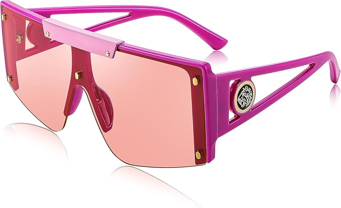 FEISEDY Women Sunglasses, Oversized Square Flat Top Shield Shades for Men B4060 | Amazon (US)