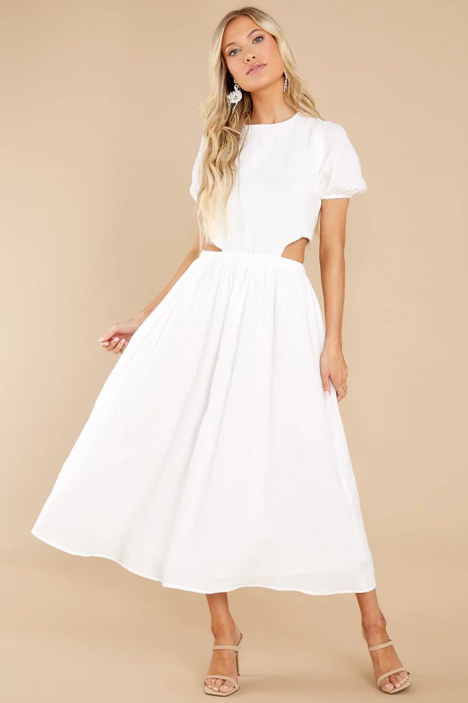Graceful Moves White Maxi Dress | Red Dress 