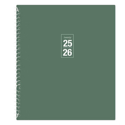 Blue Sky Weekly/Monthly Student Spiral Planner 8"x10" Spiral Fern Green | Target