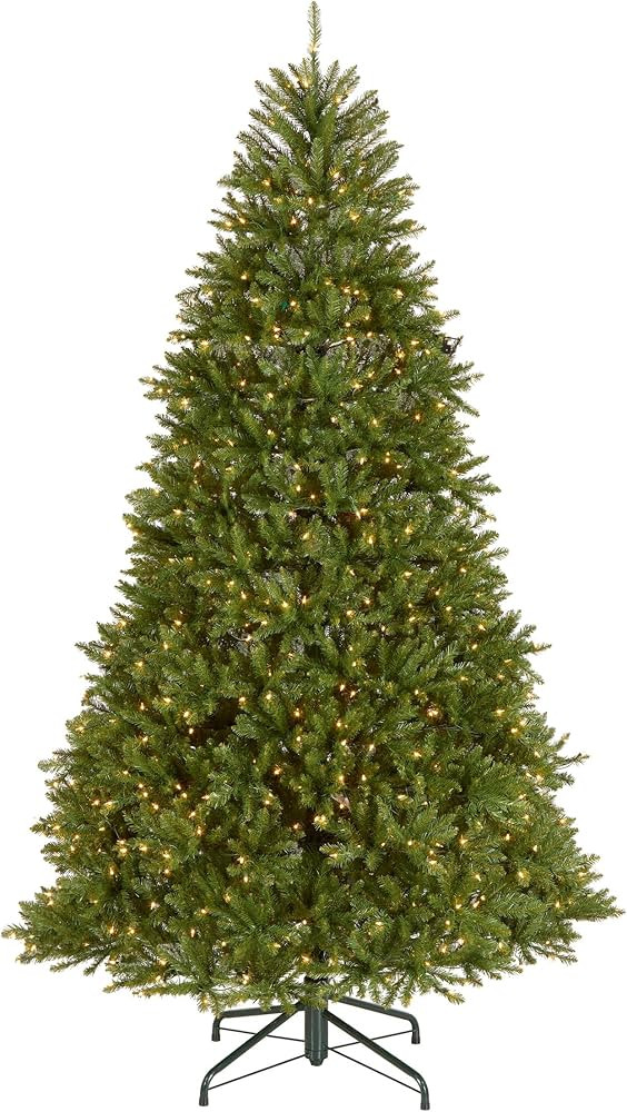 National Tree Company Pre-Lit Artificial Full Christmas Tree, Green, Dunhill Fir, White Lights, I... | Amazon (US)