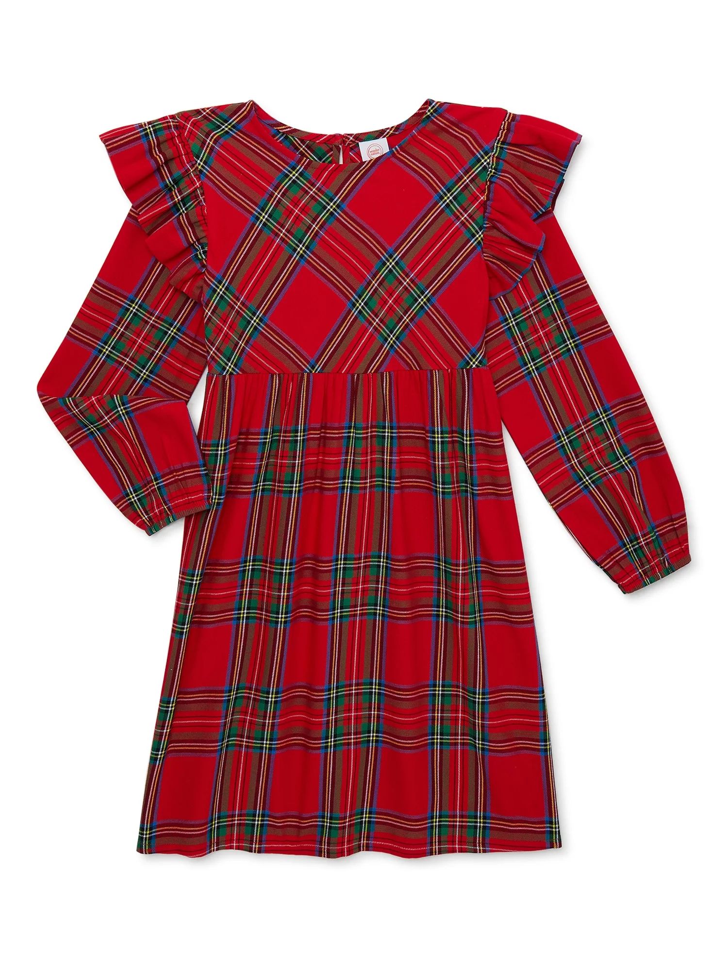 Wonder Nation Girls Long Sleeve Peasant Dress, Sizes 4-18 & Plus - Walmart.com | Walmart (US)