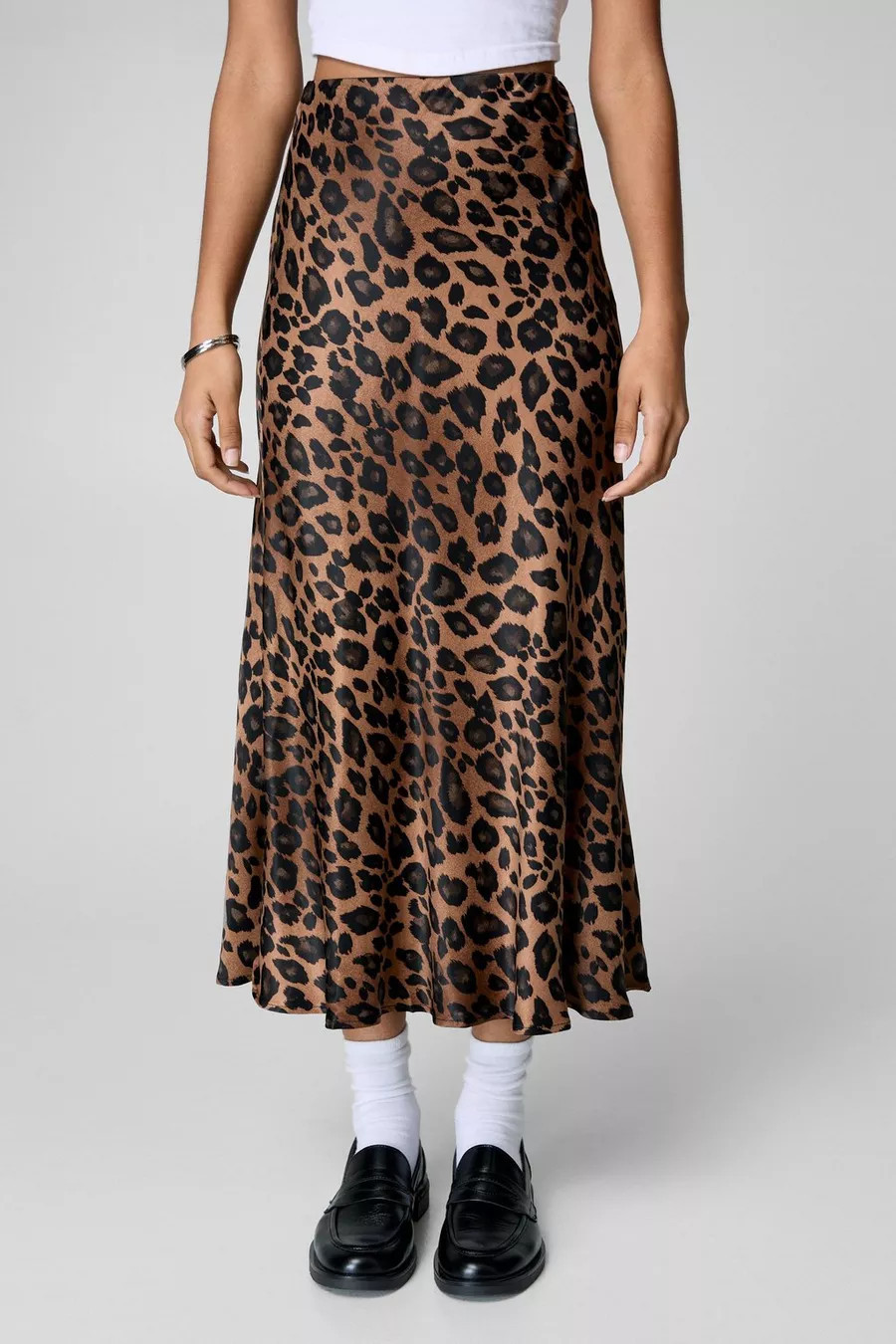 Leopard Satin Maxi Skirt | Nasty Gal US