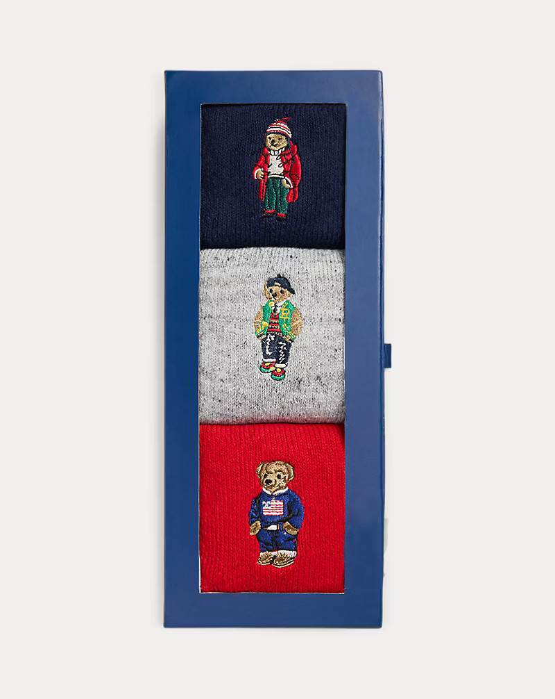 Polo Bear Roll-Top 3-Sock Gift Set | Ralph Lauren (UK)
