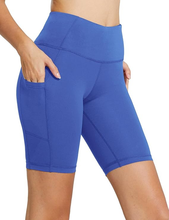 baleaf Women's 8"/ 5"/ 3" Biker Shorts High Waist Yoga Workout Gym Running Volleyball Spandex Sho... | Amazon (US)