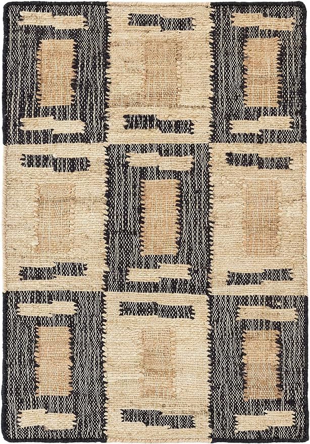 Dash and Albert Cassia Handwoven Jute Rug, 9 X 12 Feet, Black/Neutral Geometric Pattern | Amazon (US)