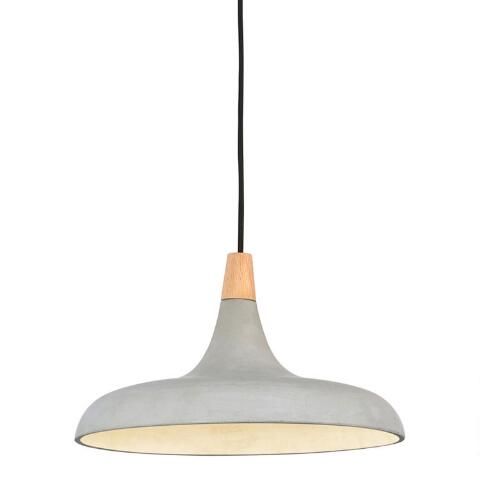 Concrete and Wood Hunter Pendant Lamp | World Market