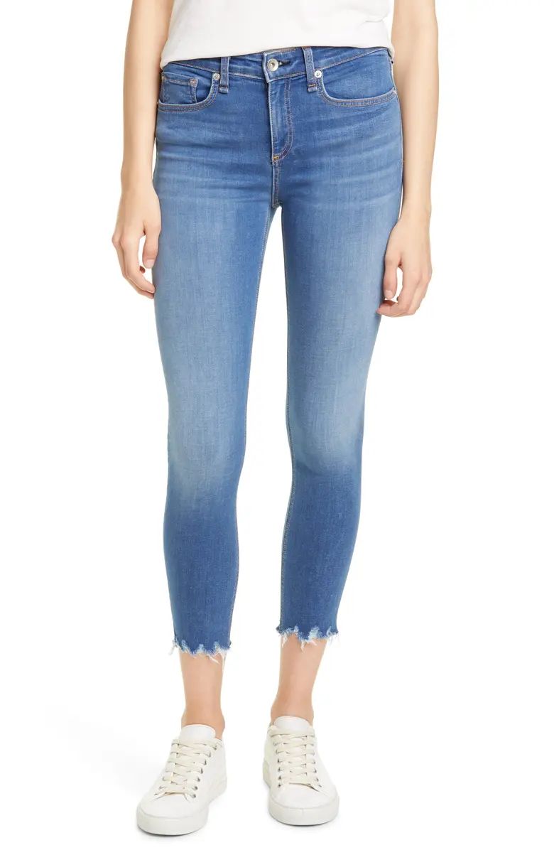 High Waist Chewed Hem Crop Skinny Jeans | Nordstrom