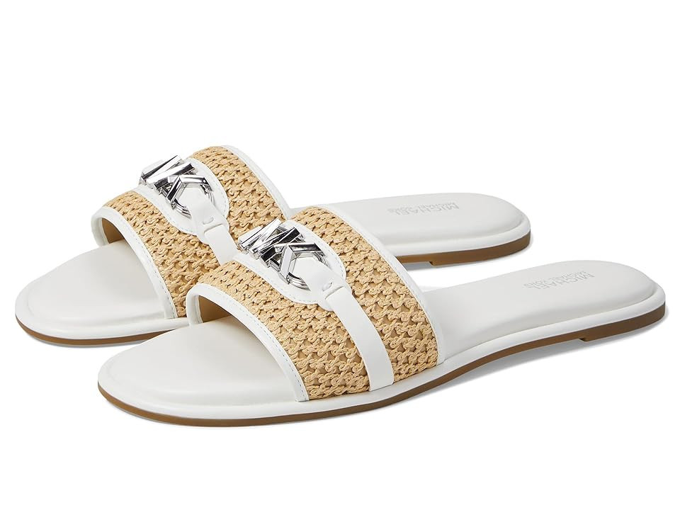 MICHAEL Michael Kors Ember Slide (Natural/Optic White) Women's Sandals | Zappos