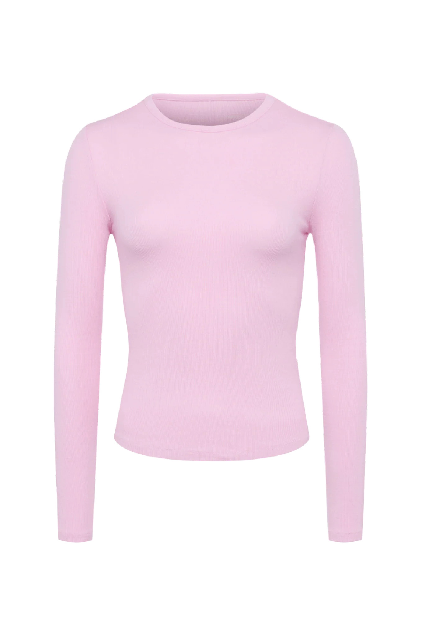 Slinky Rib Long Sleeve Shirt | Bon Bon | Nuuds US