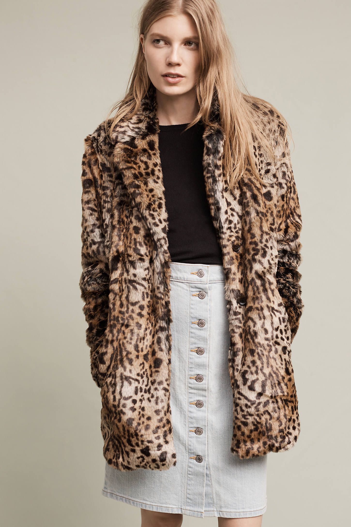 Kate Faux-Fur Leopard Coat | Anthropologie (US)