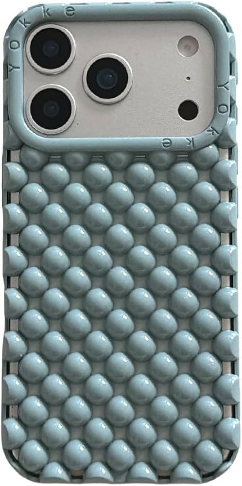 Electroplated 3D Pearl Pattern Phone Case for iPhone 17 Pro Max | Soft Shockproof Silicone Cover,... | Amazon (US)