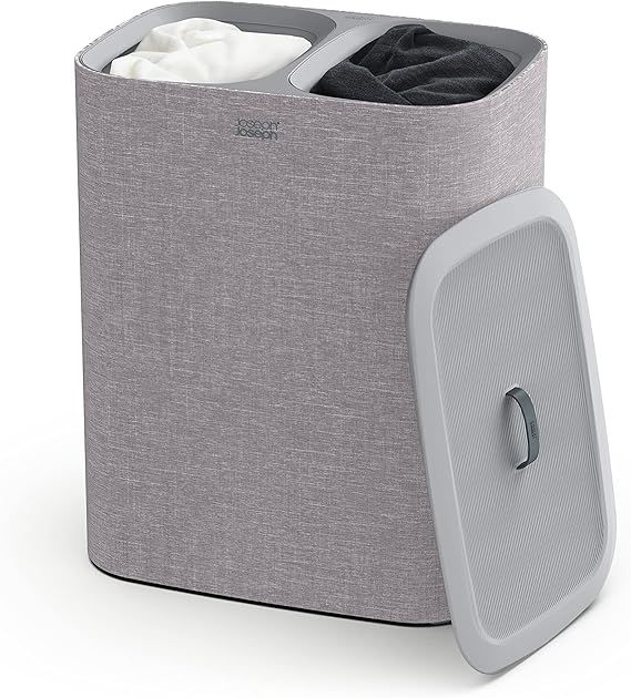 Joseph Joseph Tota 90-liter Laundry Hamper Separation Basket with lid, 2 Removable Washing Bags w... | Amazon (US)