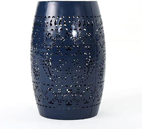 Christopher Knight Home Ruby Outdoor 12" Iron Side Table, Dark Blue | Amazon (US)