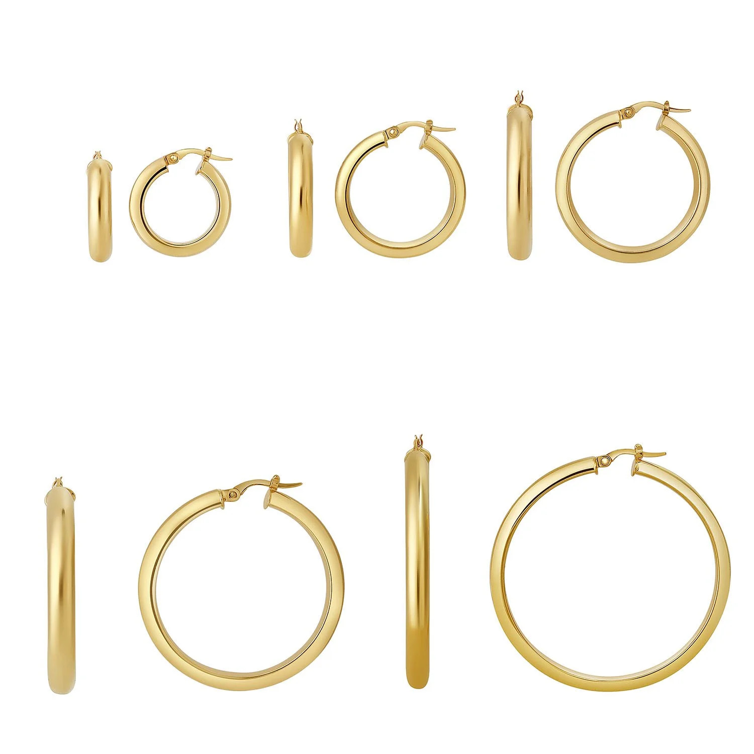 Wedding Band Hoop Earrings in 14K Gold | Sam's Club