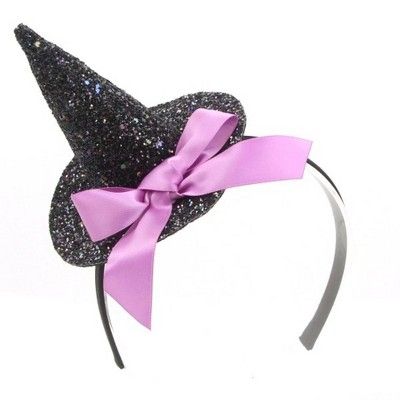 Girls' Glitter Witch Hat Headband - Cat & Jack™ Black | Target