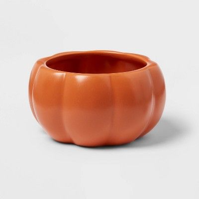 11oz Stoneware Pumpkin Candy Dish Orange - Threshold™ | Target