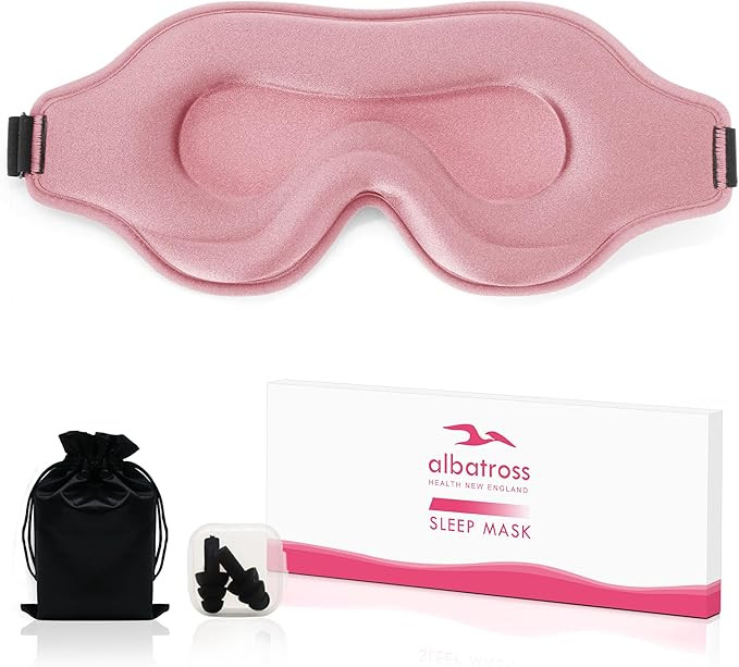 Sleep Eye Mask for Men Women, Sleeping Mask for Side Sleeper, Travel Blackout Night Blindfold Eye... | Amazon (US)