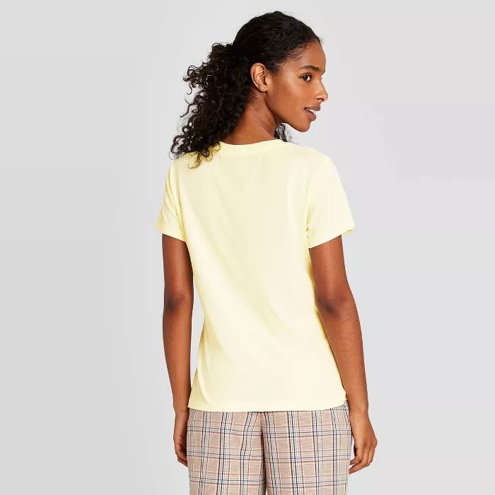 Women&#39;s Short Sleeve Casual T-Shirt - A New Day&#8482; Yellow L | Target