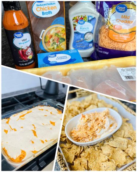 This is our absolute favorite dip and using low-price, quality private brands from Walmart made it even more delicious than usual!!
#ad
#Walmart

🍗BUFFALO CHICKEN DIP🍗
•Cook chicken in slow cooker with chicken broth (I use about a cup and a half or until chicken is covered) until fully cooked - shredding chicken as it cooks.
•Once chicken is cooked - pour a bottle of wing sauce over chicken and let it marinate overnight. 
•Preheat oven at 350 degrees (take chicken and cream cheese out of fridge and let sit to room temperature)
•Evenly spread cream cheese on bottom of oven safe casserole dish, top with buffalo chicken, then full package of shredded cheese (we love cheese), and full bottle of ranch dressing. 
•Bake for 30 minutes until cheese is melted and bubbly. 
•Enjoy with your favorite chips or veggies!

#LTKSeasonal #LTKfamily #LTKhome