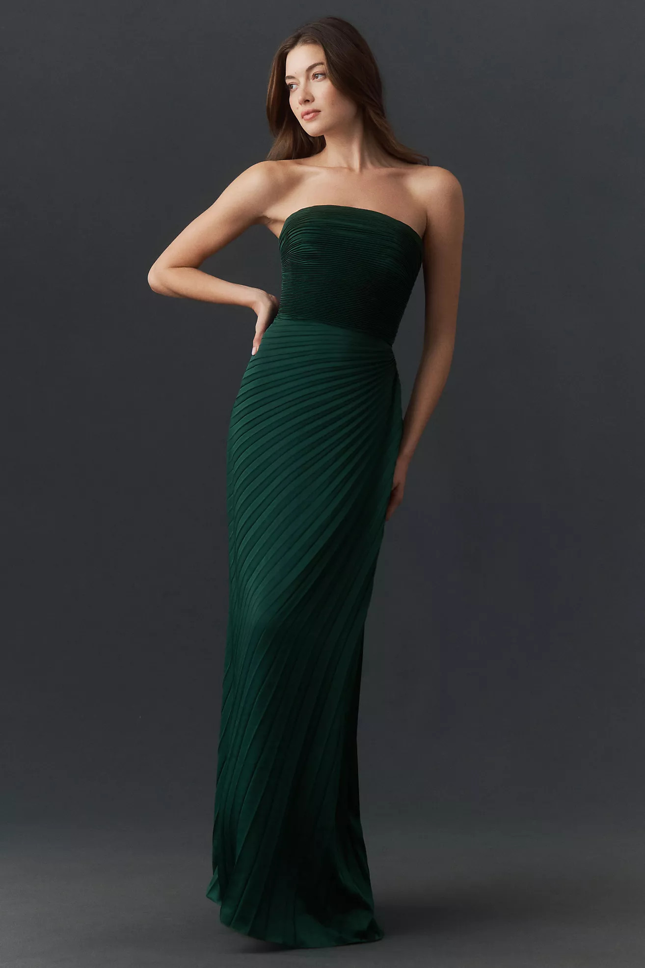 Dress The Population Kinley Strapless A-Line Maxi Dress | Anthropologie (US)