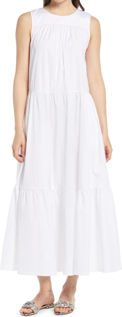Tiered Sleeveless Cotton Dress | Nordstrom