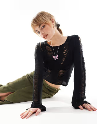 The Ragged Priest 90s grunge ladder detail jumper | ASOS (Global)