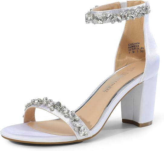 DREAM PAIRS Women's Chunk Low Heel Pump Sandals | Amazon (US)