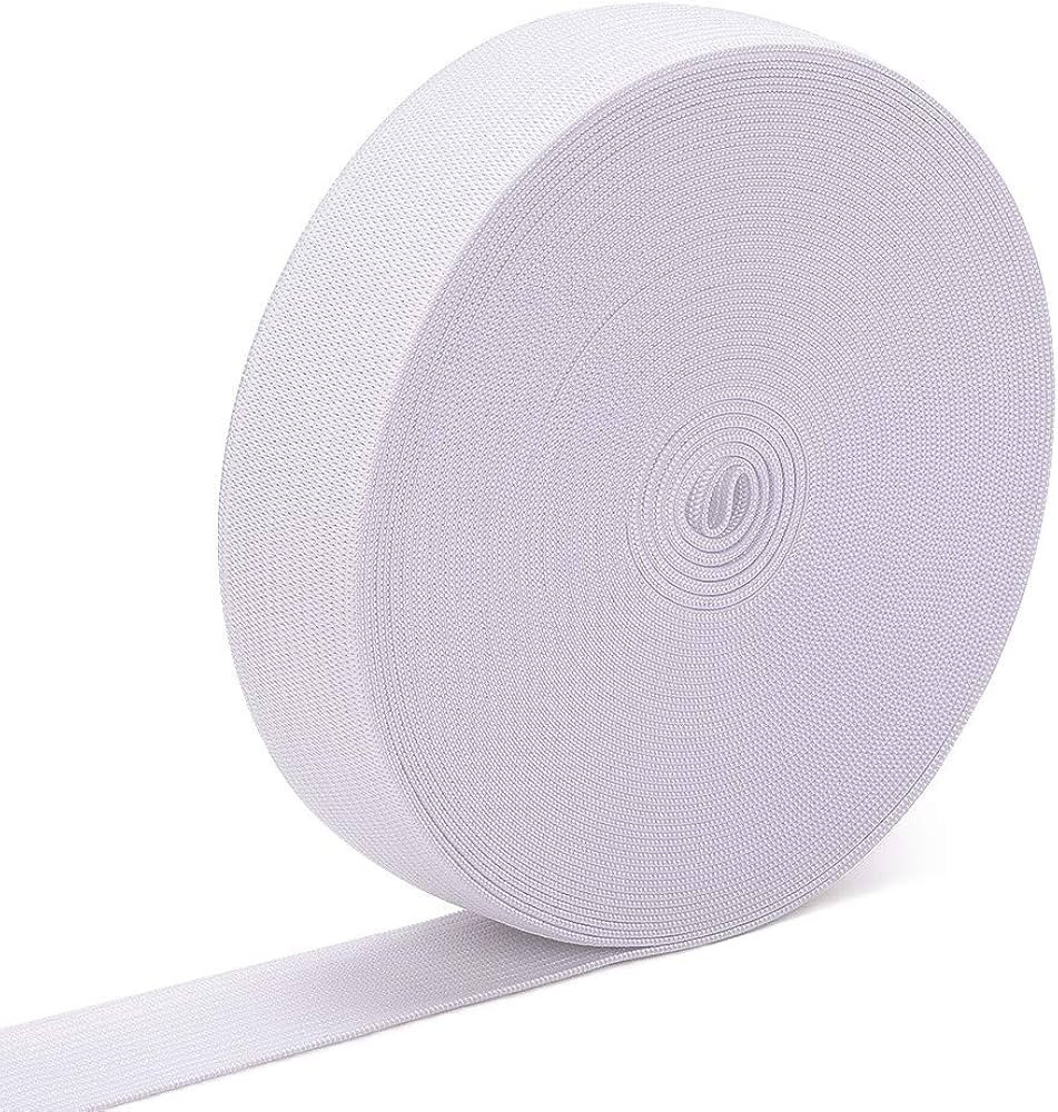 Elastic Bands for Sewing 1 Inch 32 Yards White Knit Elastic Spool High Elasticity | Amazon (US)
