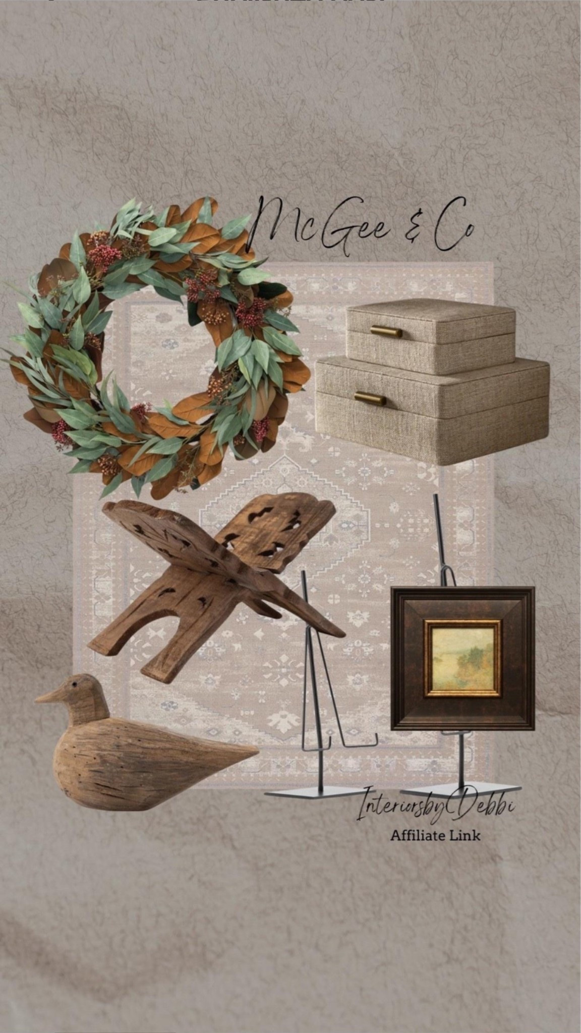 McGee & Co Finds
Magnolia wreath, area rug, decorative boxes, wood bird figurine, book stand, transitional home, modern decor, amazon find, amazon home, target home decor, mcgee and co, studio mcgee, amazon must have, pottery. barn, Walmart finds, affordable decor, home styling, budget friendly, accessories, neutral decor, home finds, buy new arrival, coming soon, sale alert, high end look for less, Amazon favorites, Target finds, cozy, modern, earthy, transitional, luxe, romantic, home decor, budget friendly decor #mcgeeandco

#LTKSeasonal #LTKHome