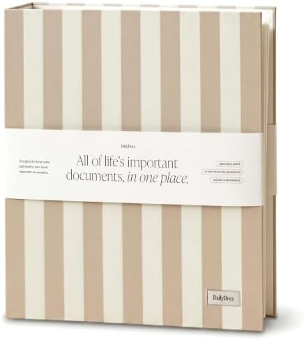 Document Organizer Binder for Important Papers & Passports, Oat | Amazon (US)