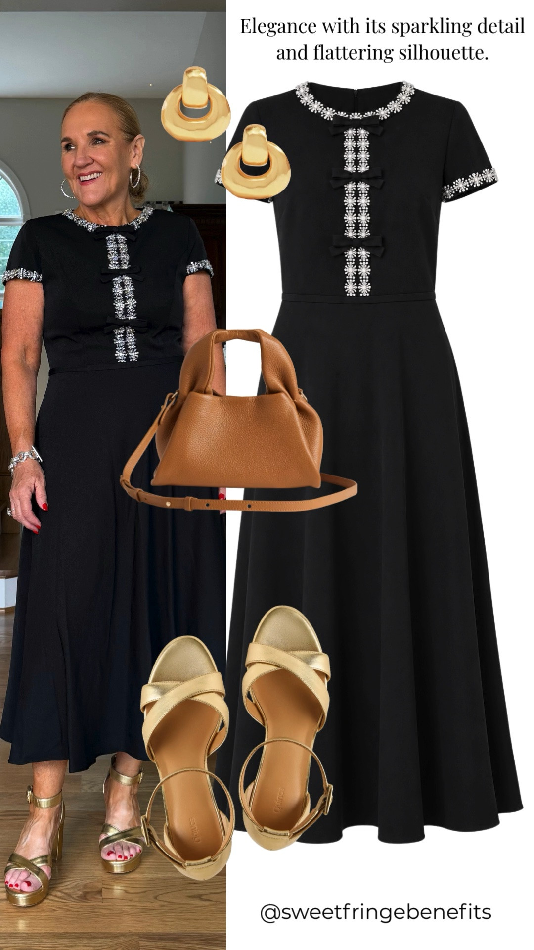 This black dress is pure elegance with sparkling embellished details and a flattering silhouette. It’s a beautiful choice for dinner, holiday gatherings, or any special occasion.

💡 LTK MADE EASY
❤️ Heart = Support my posts!
🔖 Save = Get sale & restock alerts
📋 Lists = Keep favorites organized
📲 Share = Send lists and products to a friend. Hello, Christmas List!
💬 Comment = Ask me anything about what I'm wearing.:-)

#LTKootd #LTKWedding #LTKOver40