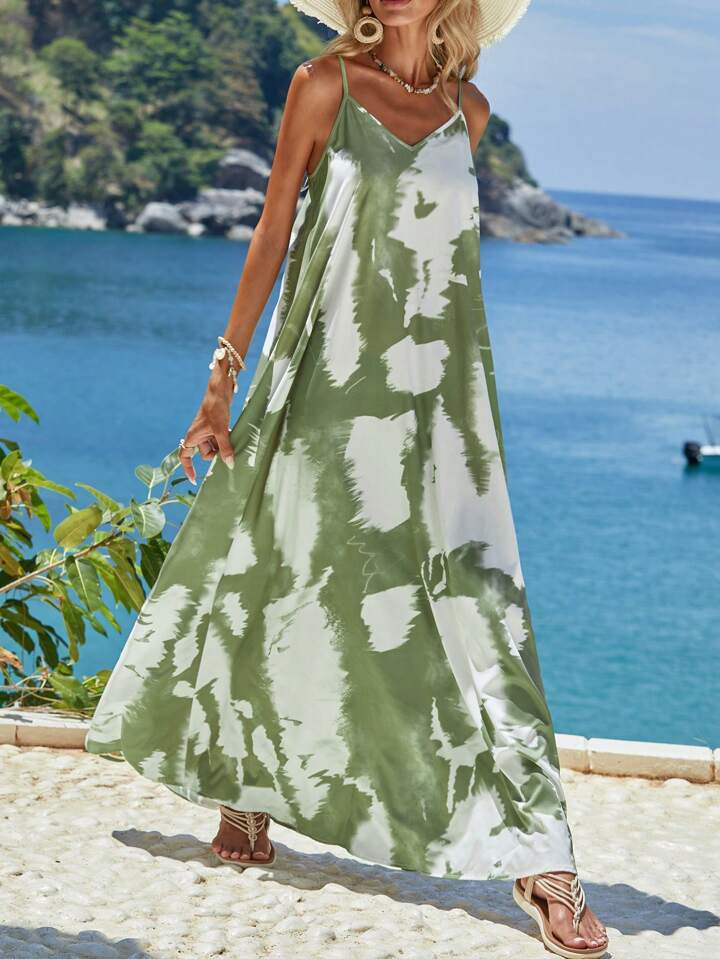 SHEIN VCAY Tie Dye Cami Dress | SHEIN