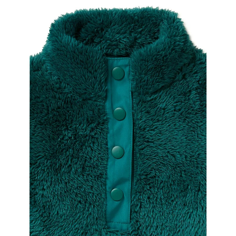 Wonder Nation Baby and Toddler Sherpa Pullover Jacket, Sizes 12M-5T | Walmart (US)